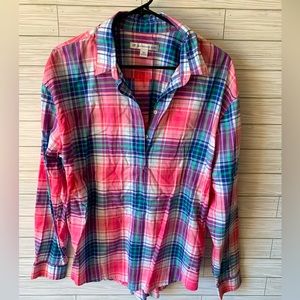 Southern Tide long sleeve button down plaid pattern shirt blouse
